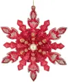 Елочная игрушка Снежинка Димитреску 13 см рубиновая, Kurts Adler, T2863-2