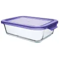Контейнер для продуктов TalleR прямоугольный, фиолетовая крышка, 1040 мл (38107)