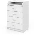 Комод Сириус 604 с шариковыми направляющими 4 ящика белый