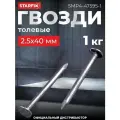 Гвозди толевые цинк 2.5х40 мм ГОСТ 4029-63 (1 кг в пласт. конт.) STARFIX (SMP4-47595-1)