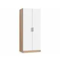 Шкаф двустворчатый СК-9, сонома/белый, 70 см.