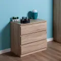 Комод ГУД ЛАКК Malta, 3 ящика, без доводчиков, 80х48х76 см, дуб сонома