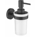 Дозатор для жидкого мыла Aquatek AQ4105MB черный, стекло, нержавеющая сталь