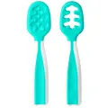 Ложка для кормления On White, Baby Spoon, набор 2 шт. бирюзовый