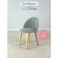 Стул детский Мягкий от DimDomKids Велюр Серый, ножки из массива сосны