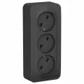 Systeme Electric Blanca наружная Антрацит Розетка 3-ая б/з без шторок 16А, 250В, изолир. пластина, BLNRA000316