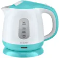 Чайник Energy E-275 (1 л, диск) пластик бело-бирюзовый 164095 .