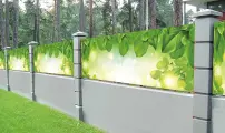 Фотосетка для забора, фасада Фотофасад с люверсами 3 х 1 м