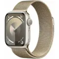 Умные часы Apple Watch Series 9 45 мм Aluminium Case GPS + Cellular, starlight/gold milanese loop