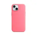 Чехол силиконовый Магсейф для iPhone 15 Pink с анимацией NFC, Silicone case Магсейф для айфон 15 - Розовый