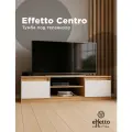 Тумба под телевизор напольная Effetto Centro ТВ-3, с полками, 140х36х40 см, Дуб крафт золотой/белый