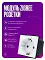 Умная розетка Zigbee, модуль без рамки, с заземлением и шторками, 16А, белая, для умного дома