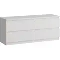 Кастор (KULLEN) тумба шведский стандарт 4 ящика белая