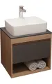 Тумба с раковиной Teymi Ritta 55 дуб эврика, матовый графит, раковина Helmi S 48
