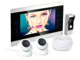 Комплект видеодомофон и 2 внутренные купольные камеры HDcom S-104 и KDM-6413G - видеодомофон с камерой для дома