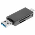 Картридер Orient CR-333 OTG Af Type C usb 3.0 microUSB*2.0 microSD(TF) SD-SDHC-SDXC-SD 3.0 UHS-1 - чёрный