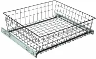 Корзина выкатная сетчатая в модуль 600 мм (535х475х150 мм) на шариковых направляющих, черная