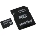 Карта памяти SmartBuy microSDXC 64 ГБ Class 10, V30, R/W 20/17 МБ/с, адаптер на SD,  RU, 1 шт., черный