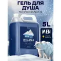 Гель для душа GRASS Таинственная Арктика Milana Men, мужской, с эвкалиптом, 5 л
