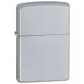 Зажигалка бензиновая ZIPPO 205 Classic Satin Chrome, серебристая, матовая, подарочная коробка