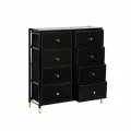Комод Leset Хайди, 8 ящиков, Черный