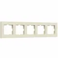 Рамка на 5 постов Werkel Slab W0052962, поликарбонат, цвет айвори софт