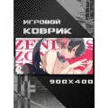 Коврик для мышки большой 900х400 ZZZ, Игровой коврик для мыши аниме Zenless Zone Zero, розовый