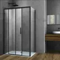 Душевой уголок Vincea Soft VSR-3SO9014CLB, 1400*900, черный стекло прозрачное