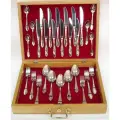 Набор 48 столовых приборов Павловский завод им. Кирова М-17 Дворцовый в деревянном дипломате