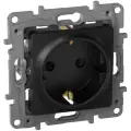 Legrand Etika Антрацит Розетка с заземлением, винт. клеммы, 16А, 250 В 672621, 40 шт.