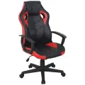 Кресло геймерское Brabix Fighter GM-008, экокожа, черное/красное, 532506