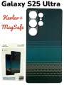 Чехол Keephone Kevlar Sunset, для Samsung S25 Ultra, MagSafe, ударопрочный, с рисунком