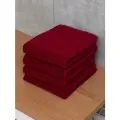 Набор махровых полотенец Sandal люкс 40*70 см, цвет - бордовый, пл. 450 гр. - 4 шт.