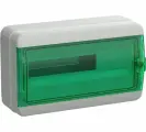TEKFOR Корпус пласт. КМПн-18 IP65 зелен. прозр. дверь IEK