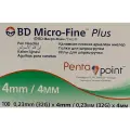 Игла для шприц-ручек BD Micro-Fine Plus, 4 мм x 0.23 мм, размер: 32G, 100 шт.