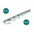 Бордюр металлический оцинкованный AQUADRENAG BORDFIX 1200*100*70*1,5 мм, 10 штук