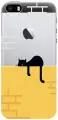 Силиконовый чехол на Apple iPhone SE / 5s / 5 / Эпл Айфон 5 / 5с / СЕ с рисунком Lazy Cat