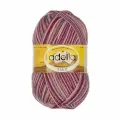 Пряжа ADELIA JAKE 75% шерсть, 25% нейлон 5 шт. х 100 г 400 м +- 15 м №24 сиреневый-лиловый-бордовый-кремовый