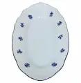 Блюдо 26 см овальное Thun Офелия /Мелкие синие цветы / 232239