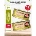 Корм влажный Grandorf Cat для взрослых кошек, филе тунца, мясо краба, 70 г 12 шт