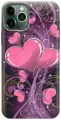 Силиконовый чехол на Apple iPhone 11 Pro Max / Эпл Айфон 11 Про Макс с рисунком Волшебные сердечки