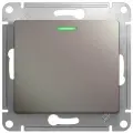 Выключатель Glossa 4шт 10А IP20 одноклавишный с подсветкой Systeme Electric/Schneider Electric механизм скрытая установка платина GSL001213