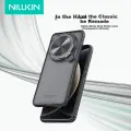 NILLKIN Xiaomi 15Ultra Phone Case Full Coverage Anti-drop Mirror Cover with Stand Shell Lens Full Protection Mirror Protective Case Silicone Soft Edge Simple Hard Shell Black Mirror Prop Transparent B