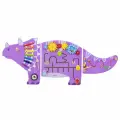 Развивающий модуль VIGA Трицератопс фиолетовый, ксилофон, вращение глаз и гонг в комплекте