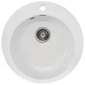 Кухонная мойка GERHANS A04 - 18, искусственный камень, круглая (белый)
