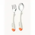 Детские вилки и ложки, нерж. сталь, оранжевый