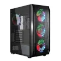 Корпус ATX MidiTower Ginzzu GL300 FAN 12CM RGB*4 USB3.0 Window