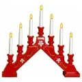 Star Trading Рождественская горка Sara 43*38 см красная с орнаментом, 7 электрических свечей 154-85