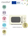 Микроволновая печь Comfee CMW207M2RA-W, 700 Вт, 5 уровней мощности, 20Л, таймер, разморозка по времени/весу, ретро, белый