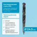 Сверло по металлу 24.5 мм NORGAU Industrial спиральное HSS фрезерованное с хвостовиком-конус Морзе, правое, DIN 345